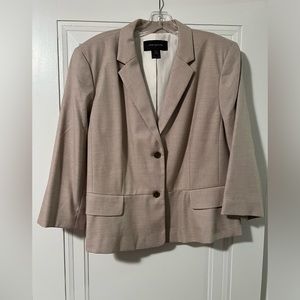 Ann Taylor summer suit. Tan. Beige. 18 jacket 16 pants.
